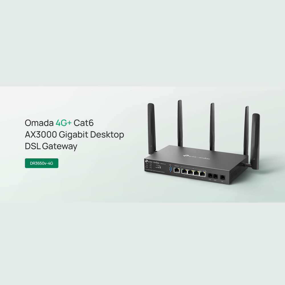 TP-Link DR3650v-4G Omada 4G AX3000 VPN Router w/VOIP