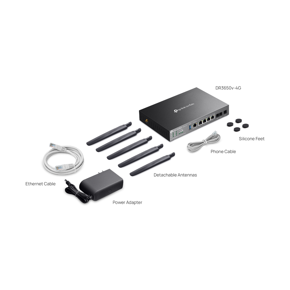 TP-Link DR3650v-4G Omada 4G AX3000 VPN Router w/VOIP