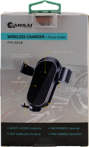 Sansai Hands-free Car Vent Mount with Wireless Charging