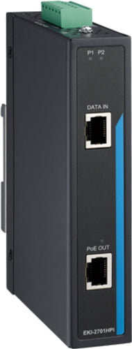 Advantech EKI-2701HPI 1GbE PoE Injector 24-48VDC Input -40~75C
