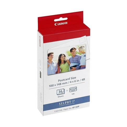 Canon KP-36IP Selphy 6x4 Photo Paper & Ink Kit - 36 Sheets