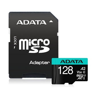 ADATA Premier Pro microSDXC UHS-I U3 A2 V30 Card with Adapter128GB