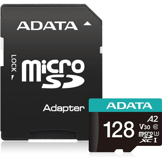 ADATA Premier Pro microSDXC UHS-I U3 A2 V30 Card with Adapter128GB
