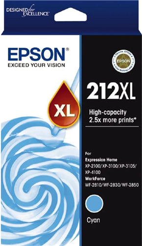 Epson 212XL Cyan High Yield Ink Cartridge