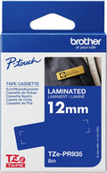 Brother TZe-PR935 12mm White on Premium Silver Labelling Tape