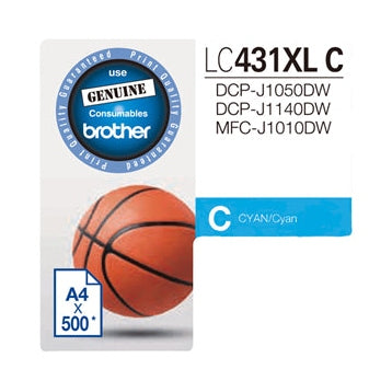 Brother LC431XLC Cyan High Yield Ink Cartridge