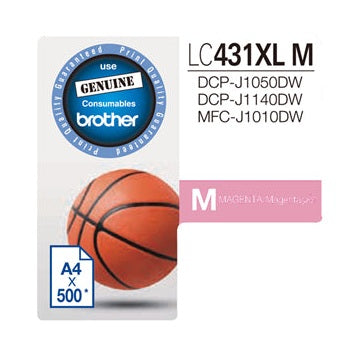 Brother LC431XLM Magenta High Yield Ink Cartridge