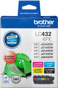Brother LC4324PKS 4-Pack Ink Cartridge (B/C/M/Y)