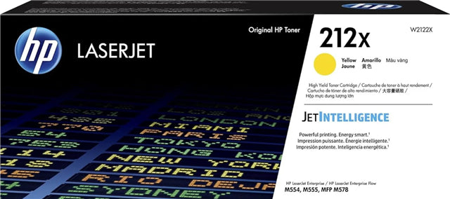 HP 212X High Yield Yellow Original LaserJet Toner Cartridge