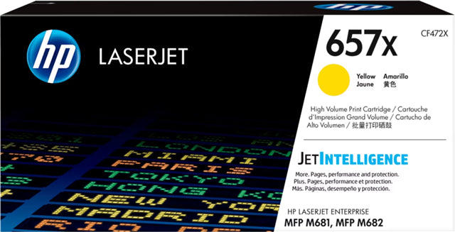 HP 657X High Yield Yellow Original LaserJet Toner Cartridge