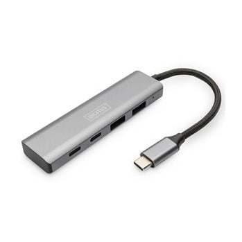 DIGITUS USB-C 4 Port HUB, 2x USB A + 2x USB-C