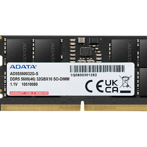 ADATA 32GB DDR5-5600 2048x8 SODIMM Lifetime wty