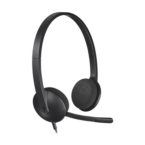 Logitech H340 USB Over Head Headset - Black