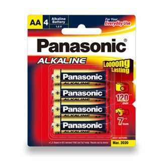 Panasonic AA Alkaline Battery 4 Pack