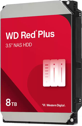 WD Red Plus 8TB SATA 3.5" Intellipower 256MB 5640RPM NAS HDD 3Yr Wty