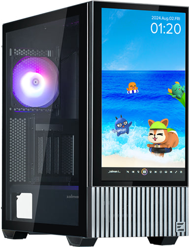 Zalman Z10 DS Black ATX Mid Tower Case 1x120mm ARGB with LCD screen