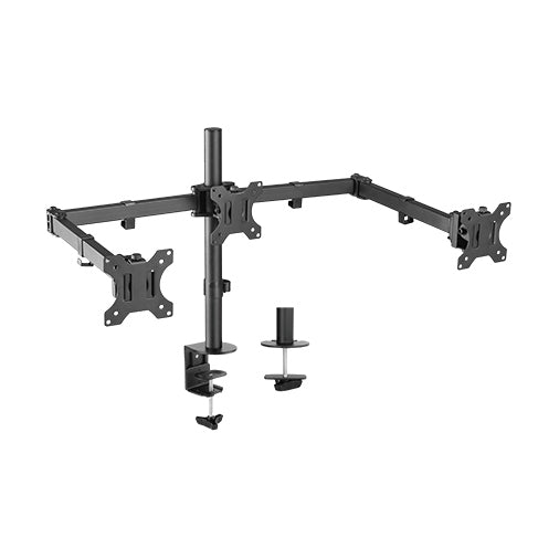 Brateck 13-27" Triple Monitor Economy Desk Mount Bracket