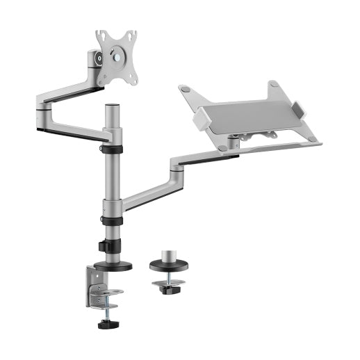 Brateck 17"-32" Dual Arm Premium Articulating Monitor Arm & PC Tray