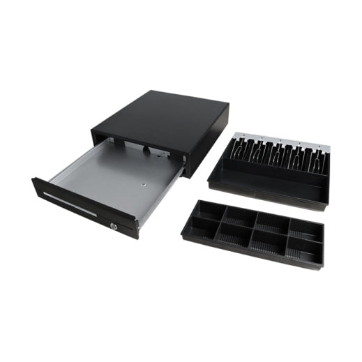 Maken CK-410 Cash Drawer 4 Note 8 Coin  Black Front 24V
