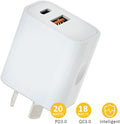 Sansai 20W USB C + A Wall Charger