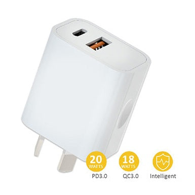 Sansai 20W USB C + A Wall Charger