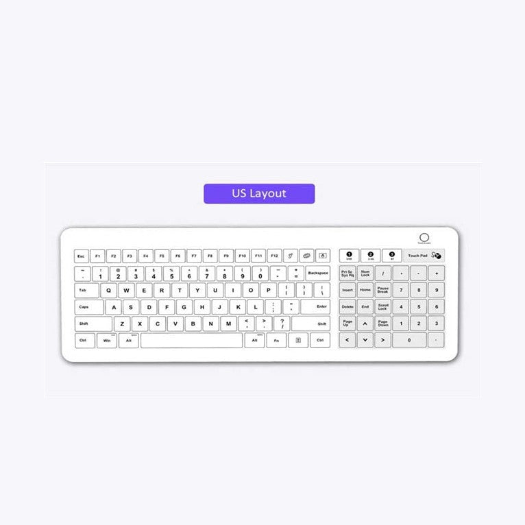 Inputel GKB01 Glass Keyboard + Trackpad IP68 - USB