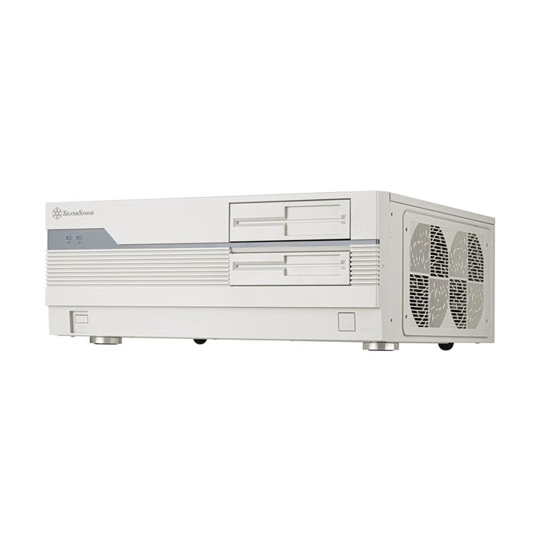 SilverStone FLP01W Retro-inspired HTPC ATX Case - White