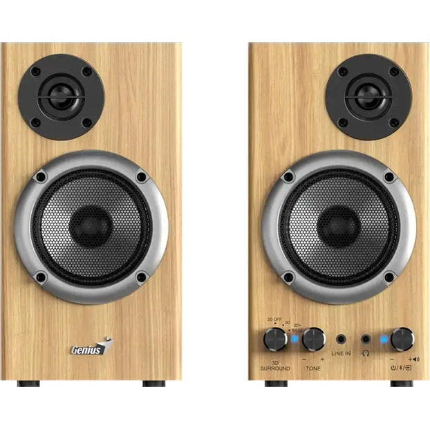Genius SP-HF520BT Bluetooth 2-Way Wooden Speakers