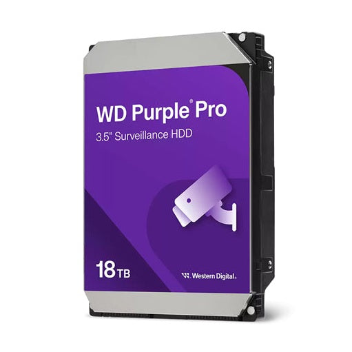 WD Purple Pro 18TB SATA 3.5" 7200RPM 512MB Surveillance HDD 3Yr Wty