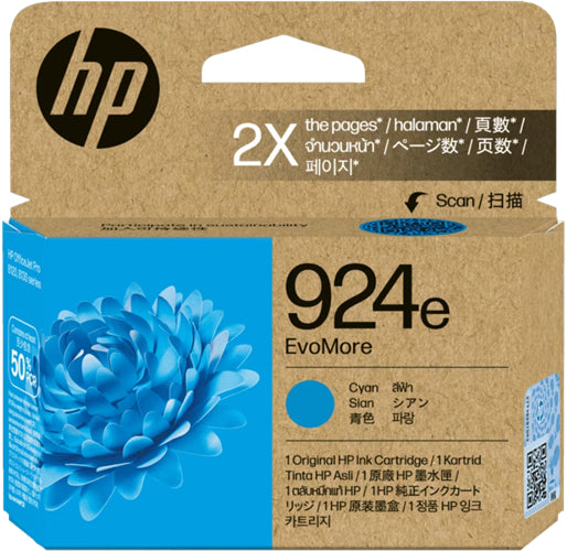 HP 924e EvoMore Cyan Original Ink Cartridge