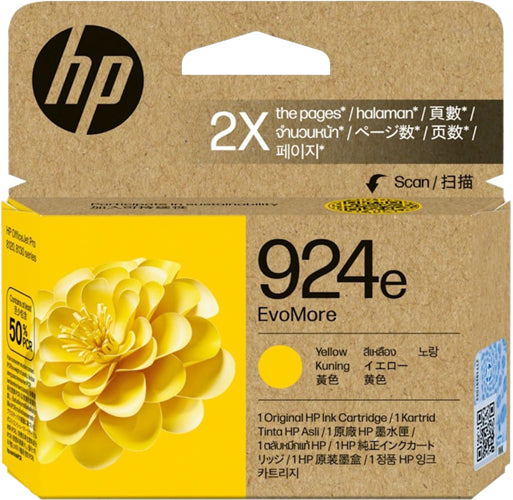 HP 924e EvoMore Yellow Original Ink Cartridge