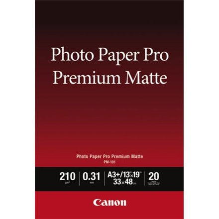 Canon PM-101 A3+ Matte 210gsm Photo Paper Pro Premium - 20 Sheets