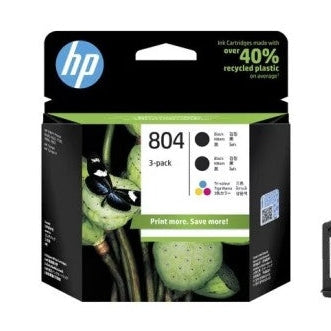 HP 804 Clr/Black Ink Cartridge Combo 3-Pack