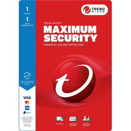 Trend Micro Maximum Security (1 Devices) 1Yr Subscription Add-On