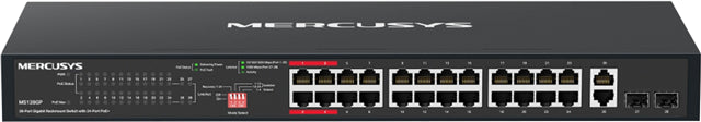 Mercusys MS128GP 28 Port Gigabit Switch Steel Case 24x PoE+