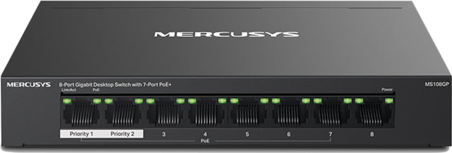 Mercusys MS108GP 8 Port Gigabit Switch Steel Case 7x PoE+