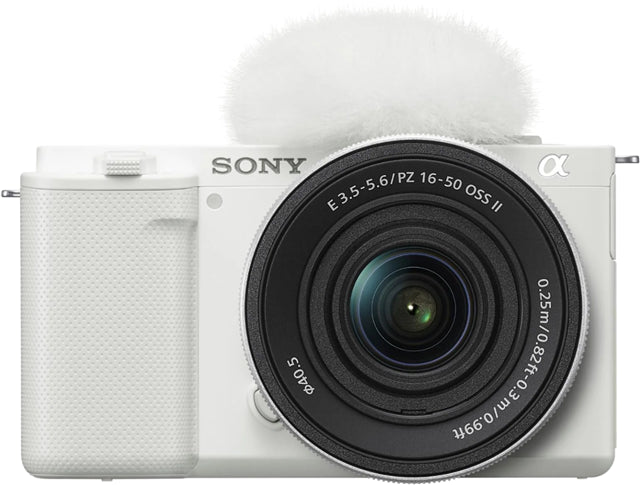 Sony Alpha ZVE10 24.2MP APS-C M/less Cam E Mount w/16-50 II white