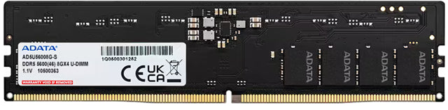 ADATA 64GB DDR5-5600 RAM U-DIMM Lifetime wty