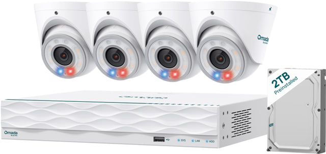 TP-Link Omada T5S4-2T NVR Camera Kit Turret 8MP