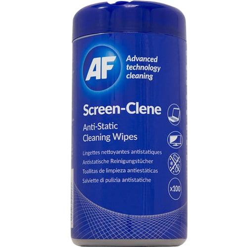 AF Screen-Clene Anti-Static Cleaning Wipes Tub - 100